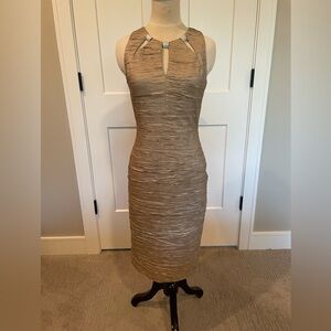 Eliza J Cocktail Dress. Champagne color. Size 4.